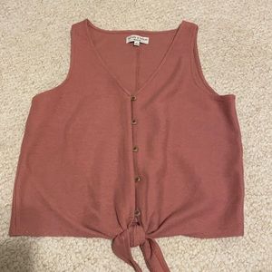 Madewell ribbed button front tank